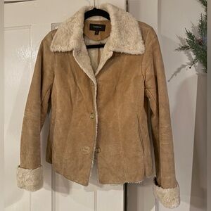 Suede Shearling-style Jacket